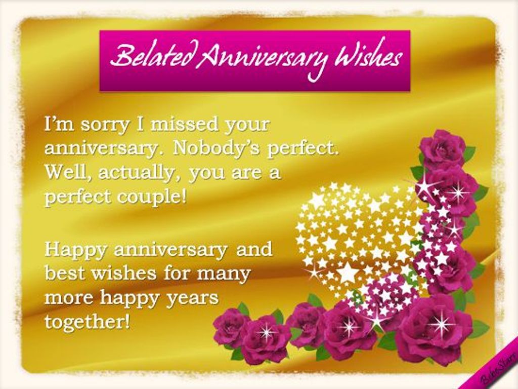 Anniversary Wishes Belated - Wishes, Greetings, Pictures – Wish Guy