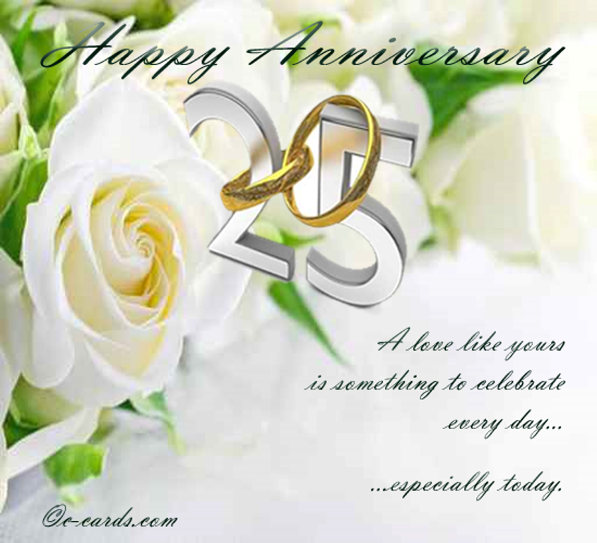 25th Anniversary Wishes Wishes Greetings Pictures Wish Guy