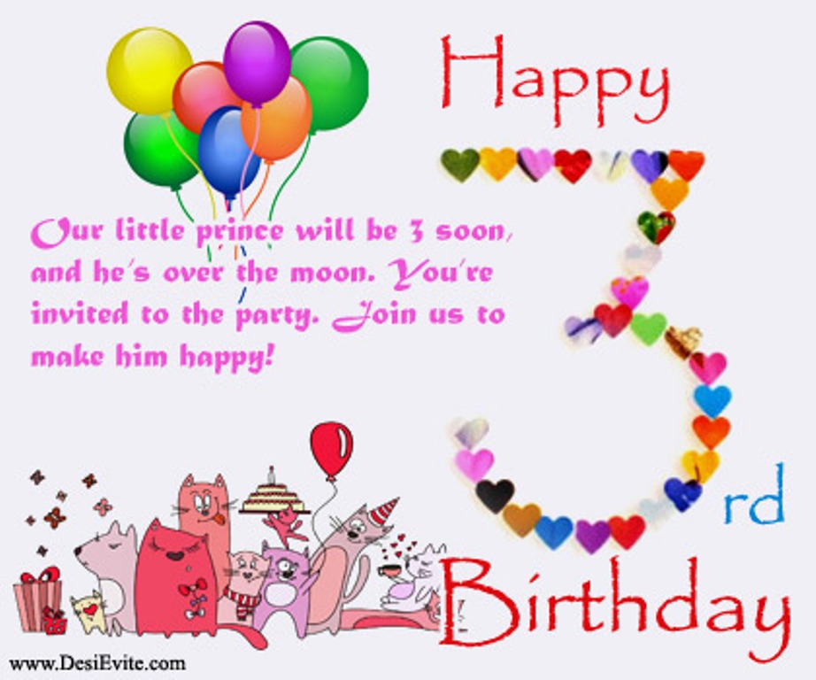 Birthday Wishes For Three Year Old Wishes Greetings Pictures Wish Guy