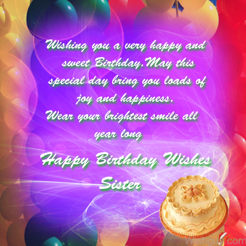 Birthday Wishes For Sister