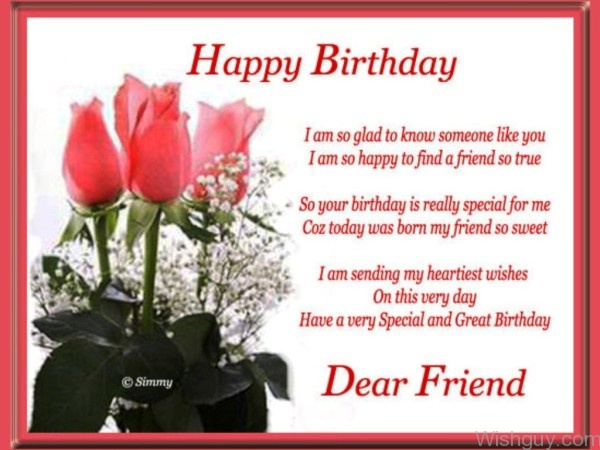 Dear Friend - Happy Birthday