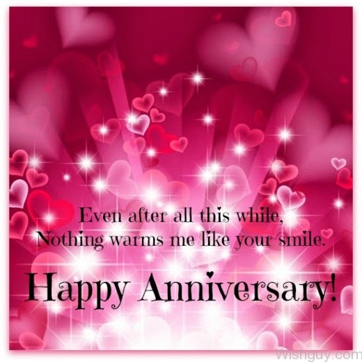 Happy Anniversary - Nothing Warms Me Like Your Smile