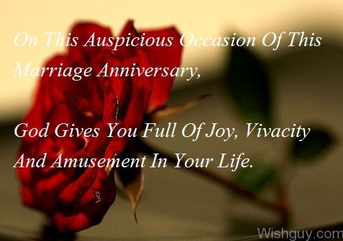 On This Auspicious Occasion Of This Marriage Anniversary