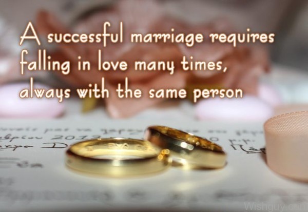 A Successful Marriage Requires