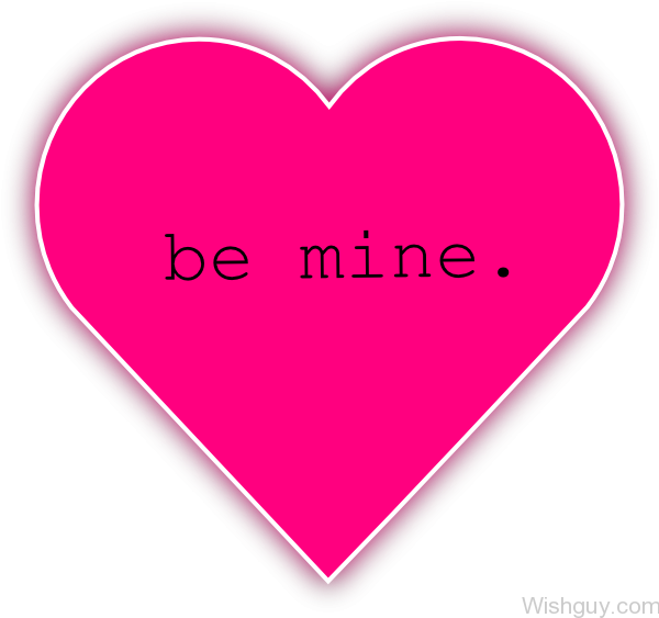 Be Mine - Pink Heart Picture