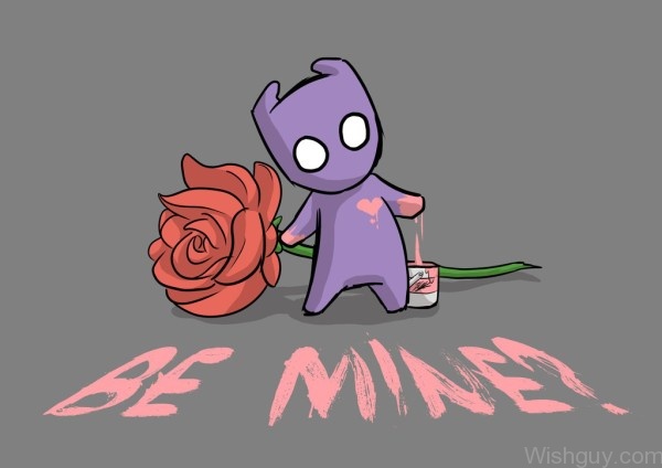 Be Mine - Rose And Paint Pic 