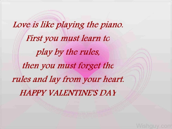 Love Is Like Piano - Happy Valentine's Day