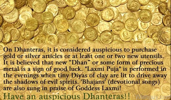 Have An Auspicious Dhanteras