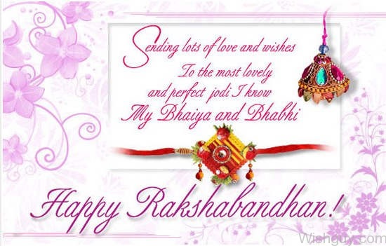 Sending Lots Of Love And Wishes On Raksha Bandhan