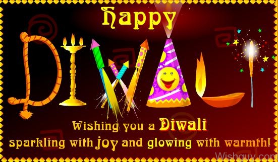 Wishing You A Diwali Sparkling With Joy And Glowing With Warmth