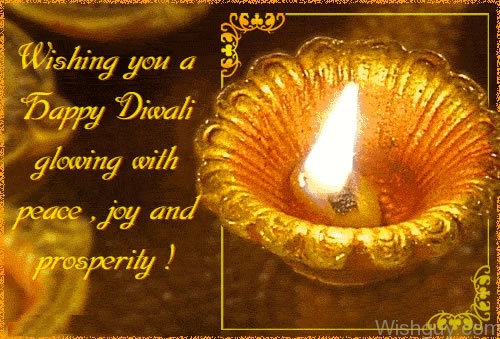 Wishing You A Happy Diwali Glowing With Peace,Joy And Prosperity!