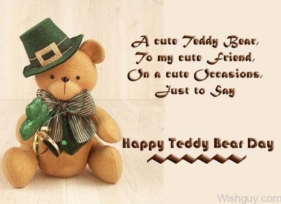 A Cute Teddy Bear To My Cute Friend - Happy Teddy Day-me11