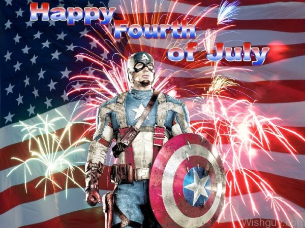 Captain America Happy Fourth Of July-wl514