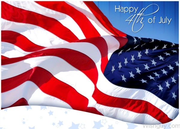 Happy 4th Of July With Flag-wl527