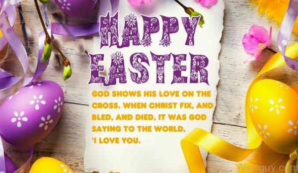 Happy Easter- God Shows His Love On The Cross-es132