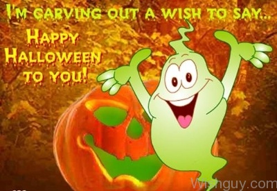 I Am Carving Out A Wish To Say Happy Halloween  To You-ds126