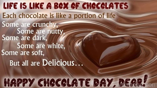 Life Is Like A Box Of Chocolates Happy Chocolate Day-bc133
