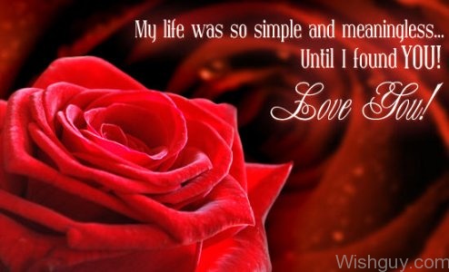 My Life Was So Simple And Meaningless Untill I Found You  Love You-cm139