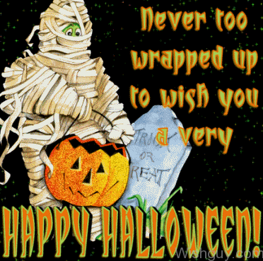 Never Too Wrapped Up To Wish You A Very Happy Halloween-ds130