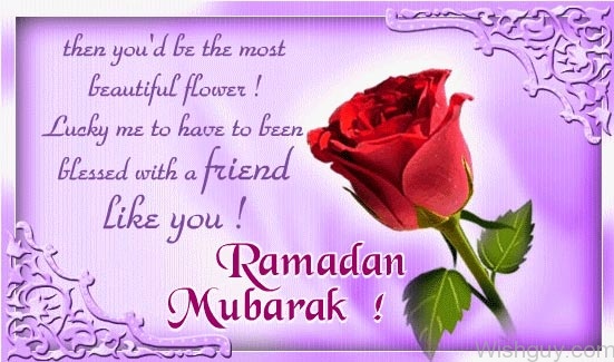Sending Rose For Ramadan Mubarak-wr342