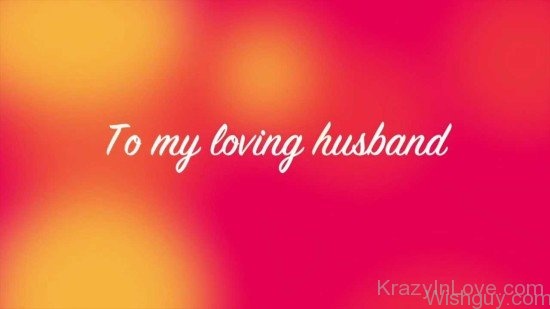 To My Loving Hubby-Wg122