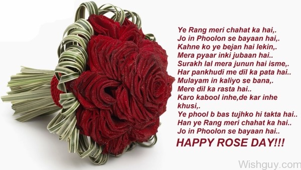 Ye Rang Meri Chahat Ka Hai Happy Rose Day-cm153