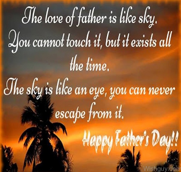 The Love Of Father Is Like Sky - Happy Father's Day-wl538