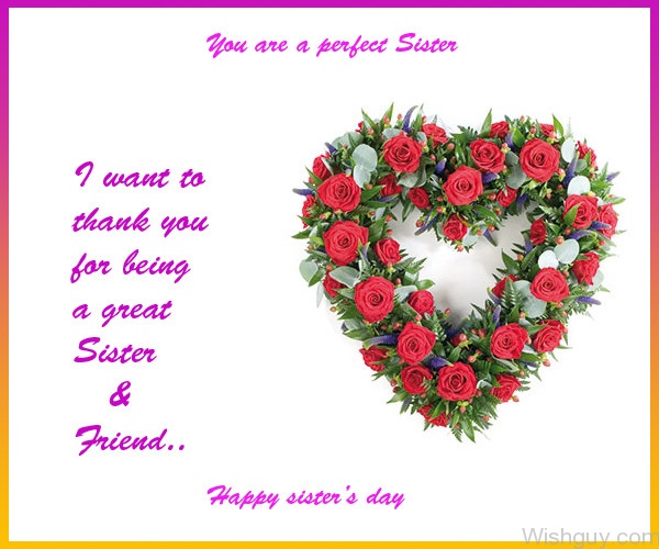 You Are A Perfect Sister - Happy Sister's Day-wi218