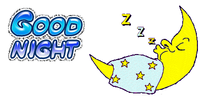 Good Night - Animated Moon Glitter -B13