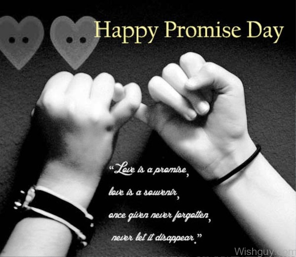 Happy Promise Day Love Is A Promise-hbk505