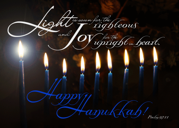 Light is Sown For The Righteous Heart - Happy Hanukkah -af1