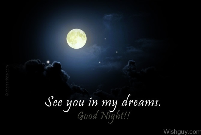 You can dream my dream. See you in my Dreams. Good Dreams. Good Night see you. Good Night my Wolf.
