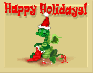Dragon Says Happy Holidays To All