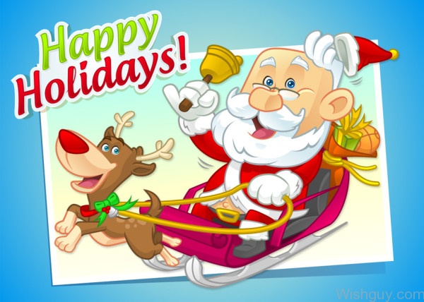 Santa Says Happy Holidays