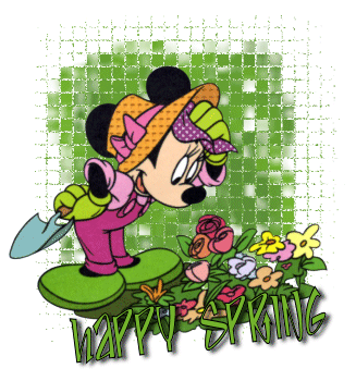 Minnie In Garden - Happy Spring-wg6078
