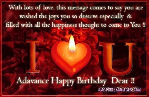 Advance Happy Birthday Dear