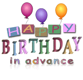 Animated Advance Birthday Image