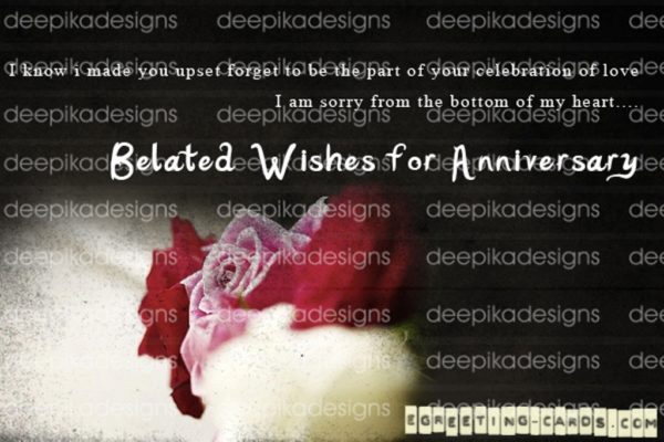 Belated Anniversary Wishes 