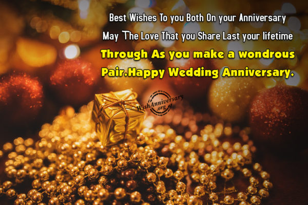 Best Wishes To You Both On Your Anniversary