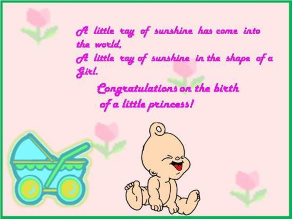 Congratulation On The Birth Of A  Little Princess