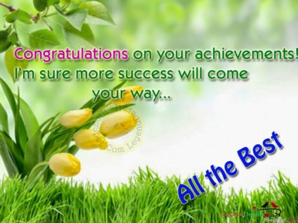 Congratulation On Your Achievement