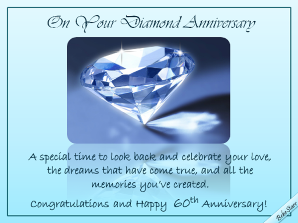 Congratulations And Happy Sixty Anniversary