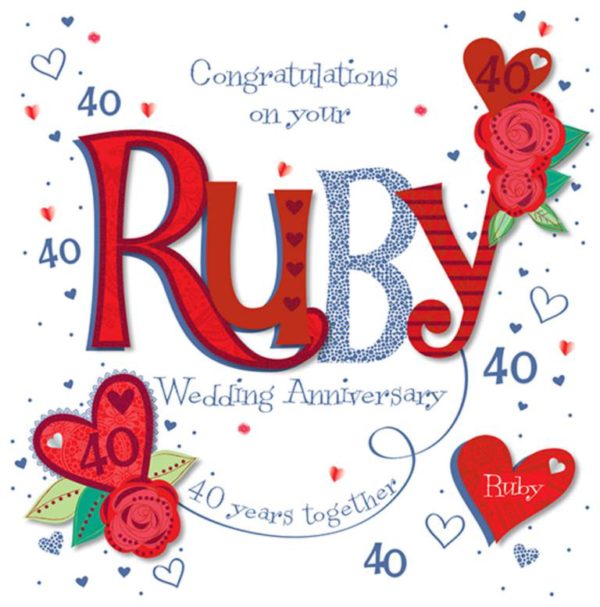 Congratulations On Your Ruby Annjversary