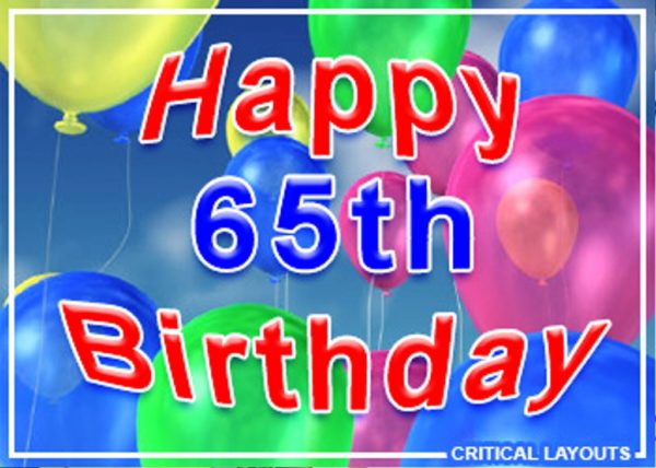 Happt Sixty Fifth Birthday. - Picture