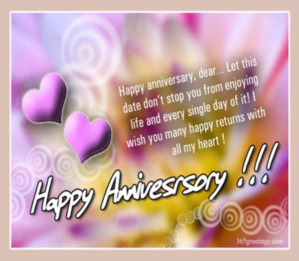 Happy Anniversary Dear