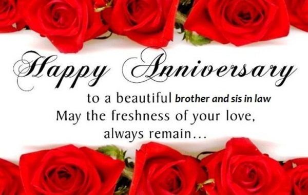 Happy Anniversary To A Beautiful Brother And Sis In Law