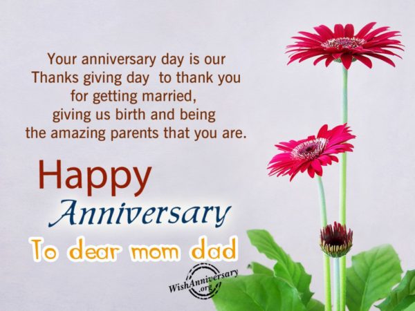 Happy Anniversary To Dear Mom And Dad