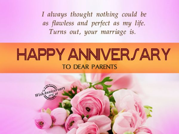 Happy Anniversary To Dear Parents