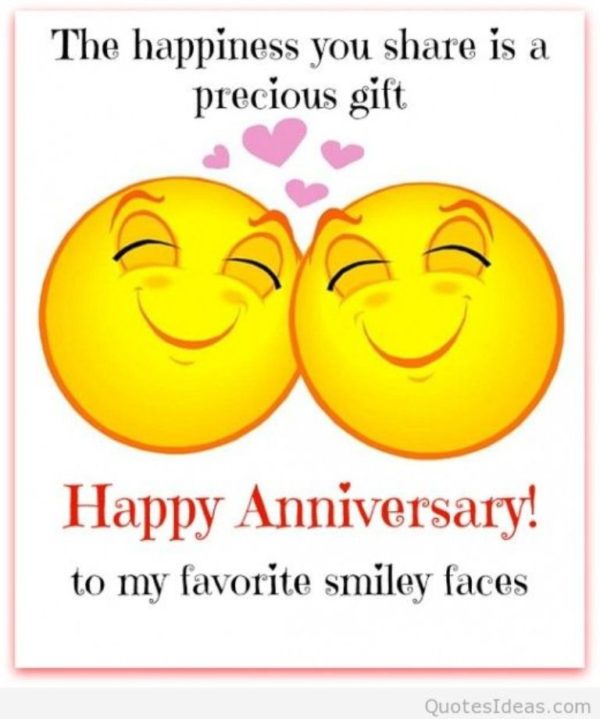 Happy Anniversary To My Favorite Smiley Faces