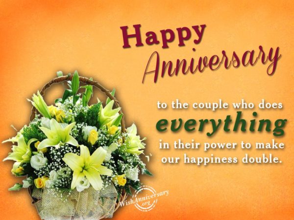Happy Anniversary To The Couple